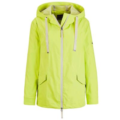 Kurzjacke GOLDNER "Sportive A-Linien-Jacke", Damen, Gr. 44, grün (hellgrün), Obermaterial: 100% Polyester PES., weit, Druckknopf, Jacken Kurzjacke, Mit Sportiver Nahtführung