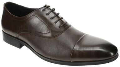 Kenneth Cole Reaction Hector (Men's) Dress Shoes in Dark Brown, Size 8.5 M, Synthetic