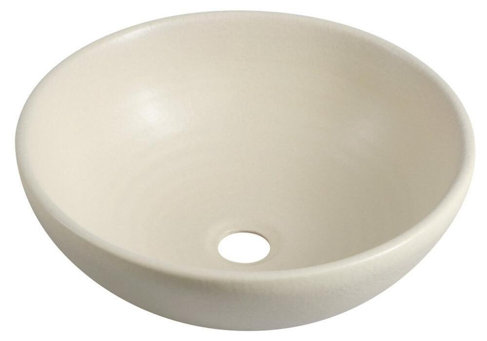 Sapho ATTILA keramische countertop wastafel, diameter: 43 cm, ivoorwit