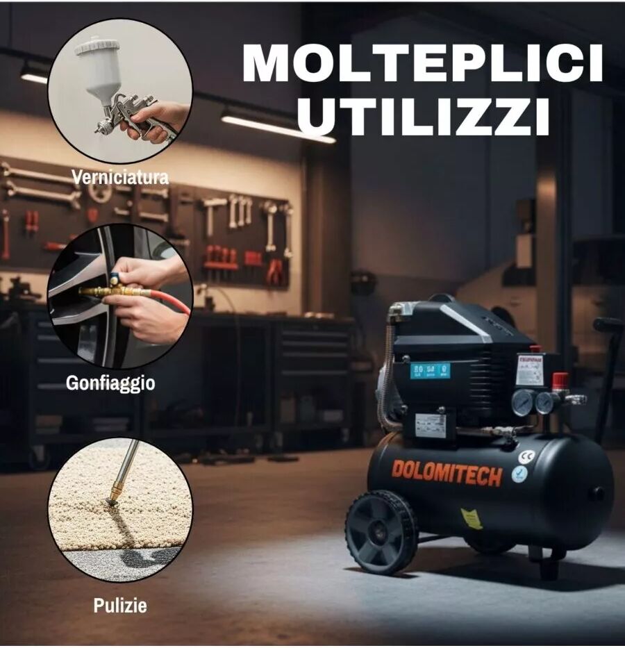 Dolomitech COMPRESSORE 24 LT LUBRIFICATO ECM