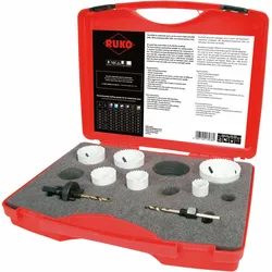RUKO Bimetall-Lochsägen-Satz HSS-Co 8 im Kunststoffkoffer - 126305