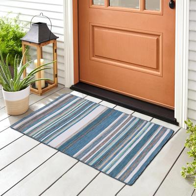 Lush Decor Sonoma Malibu Stripe Hand-woven Indoor/ Outdoor Area Rug