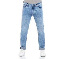 DENIMFY Jeans Herren Stretch Straight Fit DFMiro - Dark Blue Denim (D212) - 33W / 30L