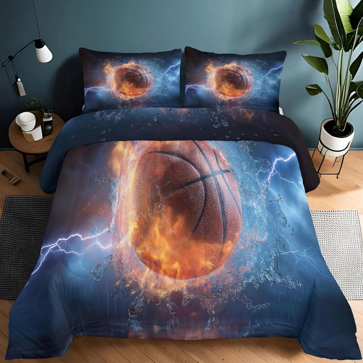 Eclectische dekbedset met kussenslopen van microfibre, 200 x 200 cm