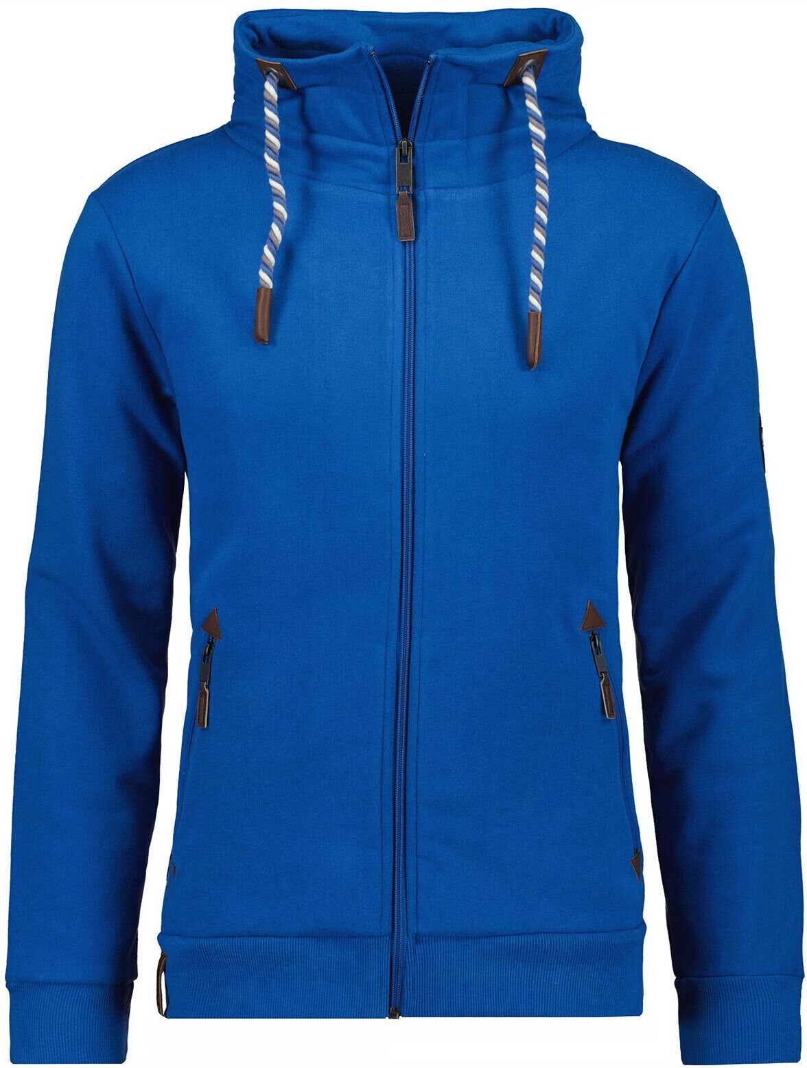 Sweatjacke RAGMAN, Herren, Gr. M4850, blau (blau, 718), 65% Baumwolle 35% Polyester, regular fit, Sweatjacken Sweatjacke blau, 718 M4850