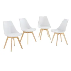 Better Home 4er-Set Esszimmerstuhl aus Holz, ca. 57 x 49 x 81 cm