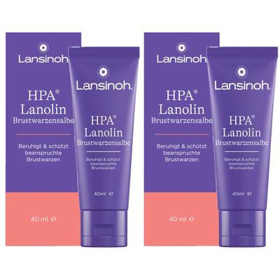 2x Lansinoh HPA Lanolin klimaneutral Salbe 2x40 ml