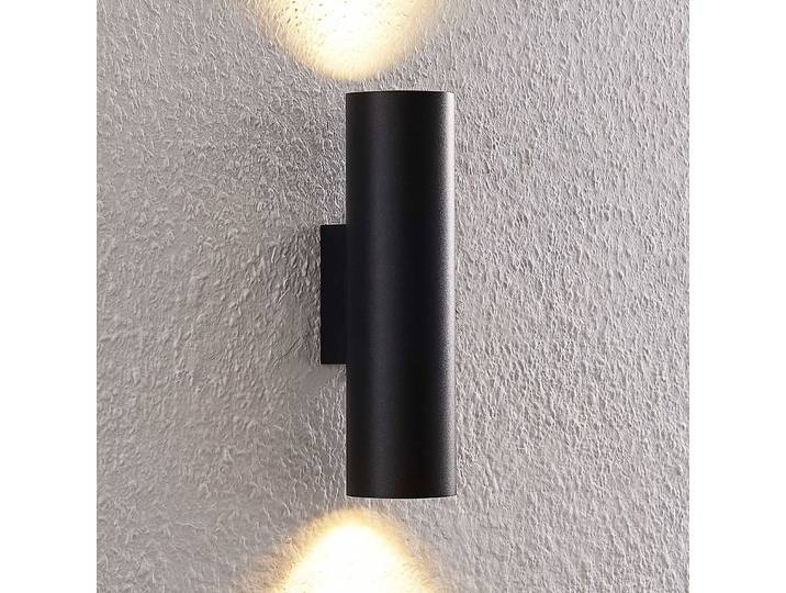 Wandleuchte Brinja Arcchio, dimmbar, schwarz, für Flurbereich, Aluminium, Modern