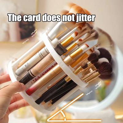 Rotating Makeup Brush Stand Elegant Beauty Storage Organizer For Easy Access And Visibility Rotating Makeup Brush Stand Elegant Beauty Storage Organizer For Easy Access And Visibility
