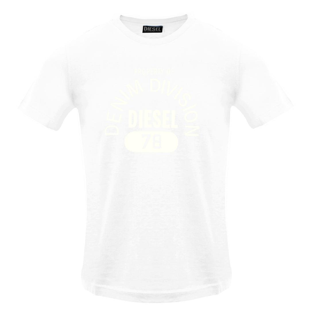 Diesel Monotone Property Of Denim Division Wit T-shirt