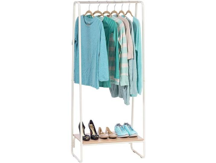 Iris Ohyama Portant vêtement Penderie dressing Porte-manteau PI-B1 Blanc L40 x P64 x H150 cm