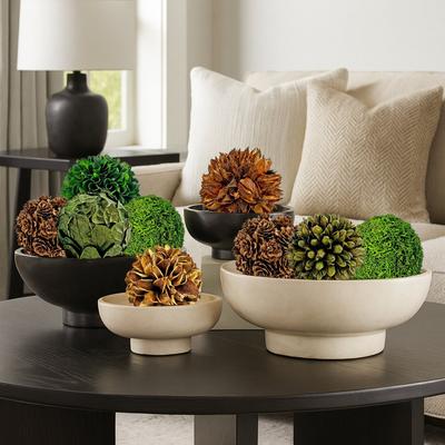 Bergamo Art Handmade Preserved Topiary Balls, Set of 9 Decorative Floral Orbs - 4 inch