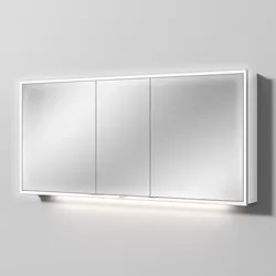 Sanipa Wandvorbau Spiegelschrank „Milo“ 1600 × 750 × 168 mm in Weiß (glanz)