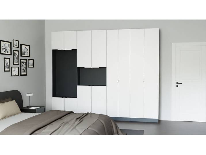 Individueller Kleiderschrank Premium Dekore Schwarz