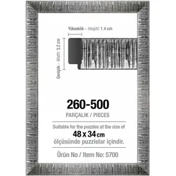 Lamberth ART PUZZLE Puzzlerahmen 48x34cm silber (5700)