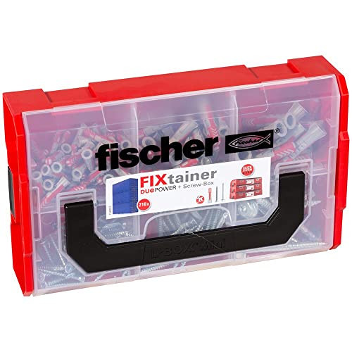 Fischer FixTainer 536162 DuoPower pluggen met schroef assortimentsbox, 210-delig