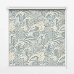 INNENROLLO - Fensterrollo - Rollo - 120x140 cm - Wasserwellen