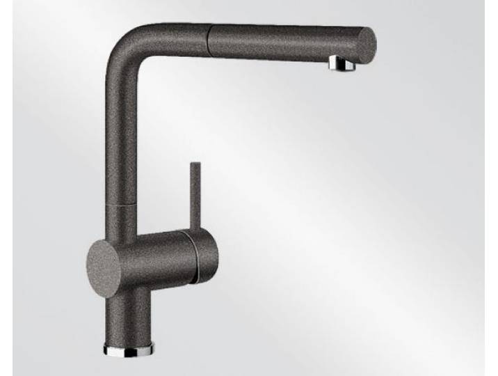 BLANCO LINUS-S, Ziehen, Silber, Metall, Hebelgriffe, Einzelbild, 140°