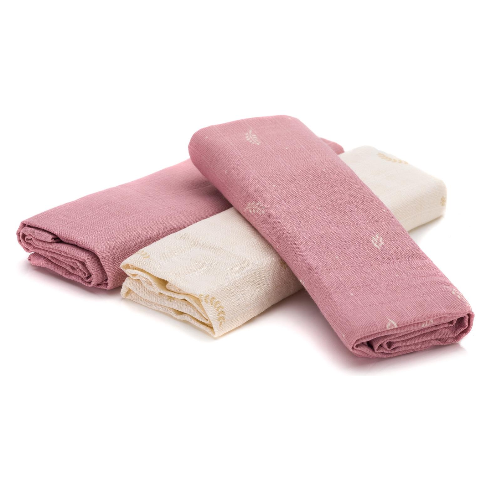 Fillikid Musselin-Mullwindel 3er Pack Blumen 75 x 75 cm (75 x 75 cm) (617599)
