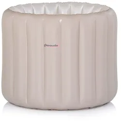 Chipolino Babybadewanne Bubble Nest aufblasbar, rund, Sitz, Pumpe, Badehilfe beige