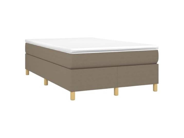 PUGYNBK Boxspringbett mit Matratze, Taupe, 120 x 190 cm Gefederte Federn, mittlere Festigkeit, Lattenrost, atmungsaktiv