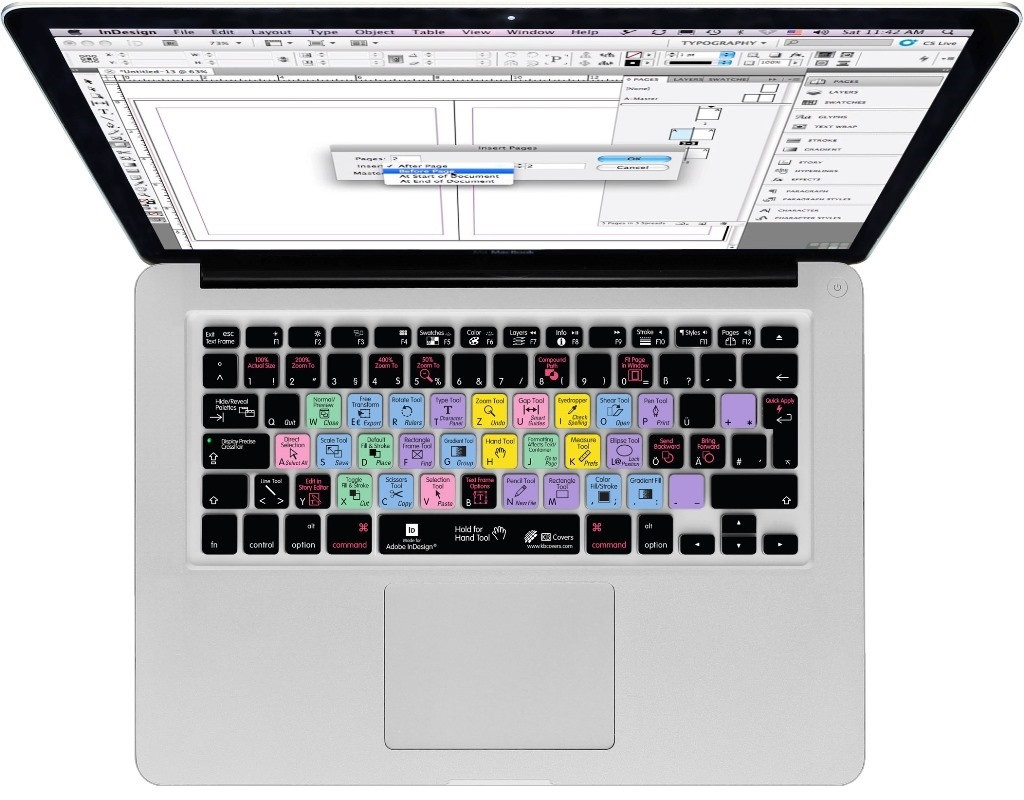 KB Covers InDesign toetsenbordbeschermer voor MacBook Pro en MacBook Air