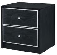 Accent Table by Acme in Black Silver