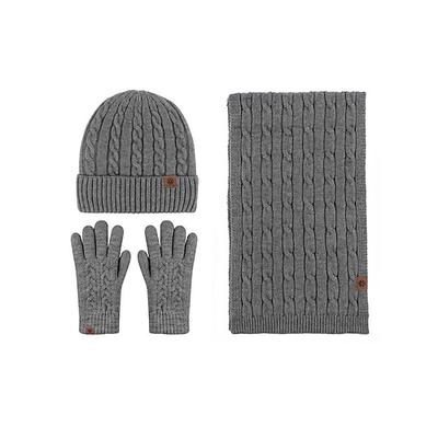 Unisex-Weihnachtsset mit Mütze, Schal und Handschuhen mit Touchscreen-Handschuhen, mehrere Farben, perfekt für Wintermode und als Weihnachtsgeschenk