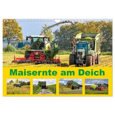 Maisernte am Deich (Wandkalender 2027 DIN A4 quer), CALVENDO Monatskalender