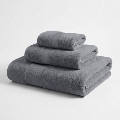 Blue Nile Mills Cotton Plush Soft Highly-Absorbent Heavyweight Luxury 3 Piece Towel Set
