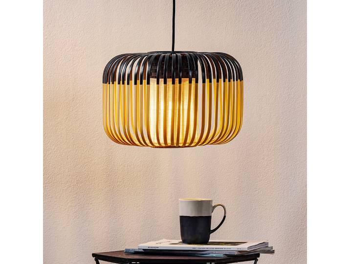 Bamboo Pendelleuchte S Black - Forestier Bamboo Light S - Wohnzimmer - Design - Bambus - Einflammig