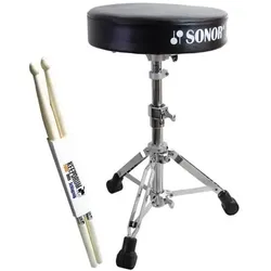 Sonor DT-270 Drumhocker mit Drumsticks, Schlagzeug Zubehör