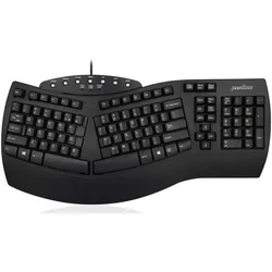 Perixx PERIBOARD-512 kabelgebundene ergonomische Tastatur - QWERTZ DE - schwarz