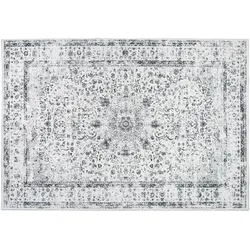 tectake Vintage Designer Teppich Aliya, Kurzflor - 200 x 274 cm grau