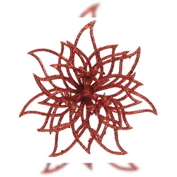 Christmas Decorations Weihnachtsstern Blume auf Clip 14cm künstlich Weihnachtsdeko Christbaumschmuck