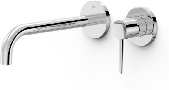 Tres Armaturen Tres Study Fertigset für Waschtisch-Wandarmatur 26230022 Unterputz, 237mm Auslauf, chrom