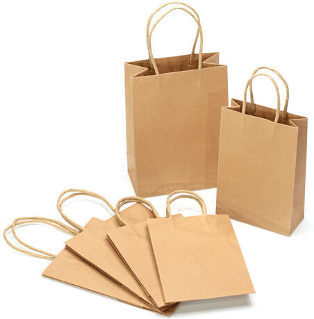 Kraftpapier-Tüten, braun, 2 Größen, 12 Stück