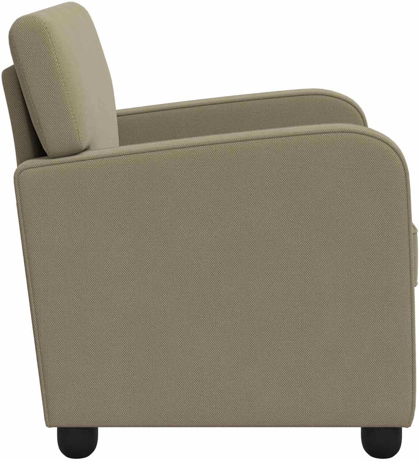 vidaXL Fauteuil Kaki Velours