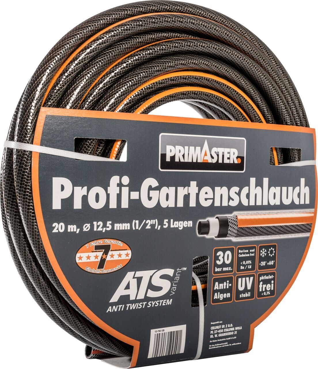 Primaster Profi-Gartenschlauch 20 m Ø 12,7 mm (1/2)
