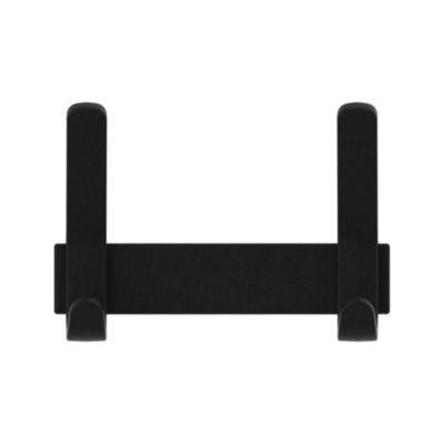 Wandgarderobe Functionals JUST 20 Raven Black, 4 Haken, bis 10 kg, Aluminium und Kunststoff, schwarz