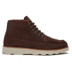 Timberland für Herren. TB0A6CEPEIV1 Britton Mills Chukka Lederstiefel dunkelbraun (40), Wohnung, Schnürsenkel, Lässig, Draußen