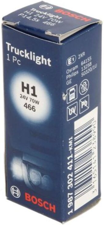 Bosch Lampada alogena H1 Trucklight 24V, 70W, 1 Pezzo