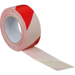 Gewebe-Markierungsband 50mm x 25m weiß/rot
