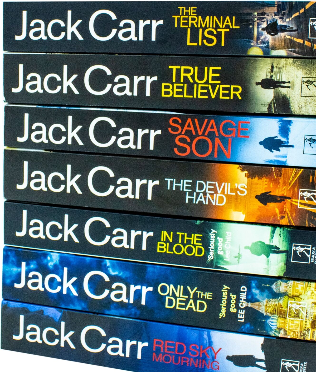 Simon & Schuster James Reece Series 7 Books Collection Set by Jack Carr - Complete Paperback Military Thriller Saga - Fiction - Gift for Adults