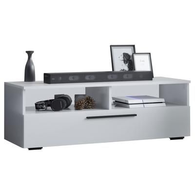 Wohnzimmertisch VCM "Holz TV Lowboard Möbel Fernsehschrank Arila XL", weiß, B:115cm T:40cm, Regale, TV-Board
