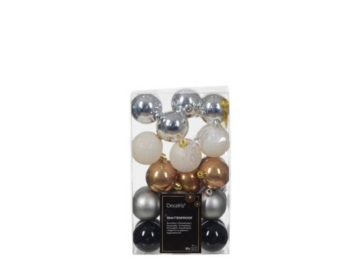 Decoris kerstbal Mixbox (set van 30) (ø6 cm)