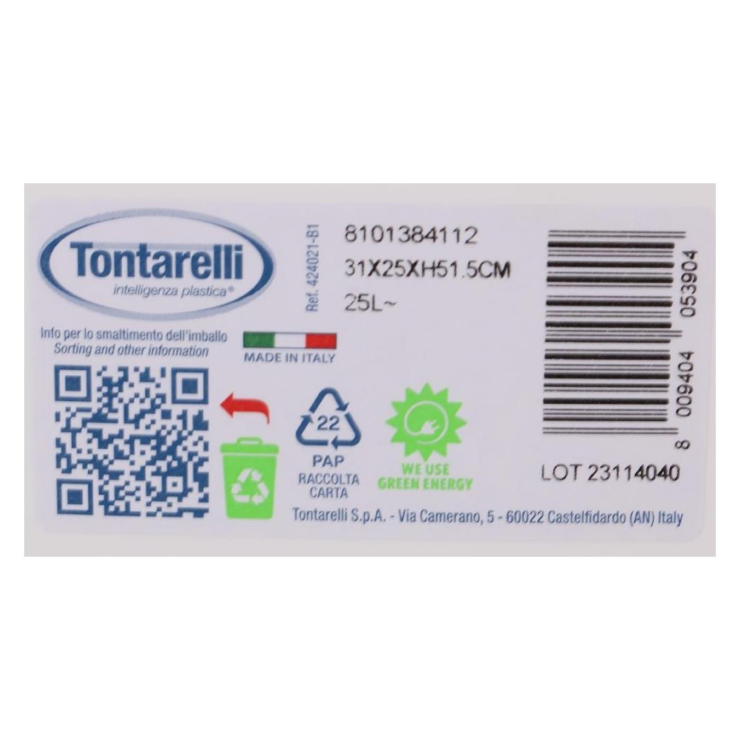 Tontarelli Aurora Mülleimer mit Scharnierdeckel (25 l) (42043211)