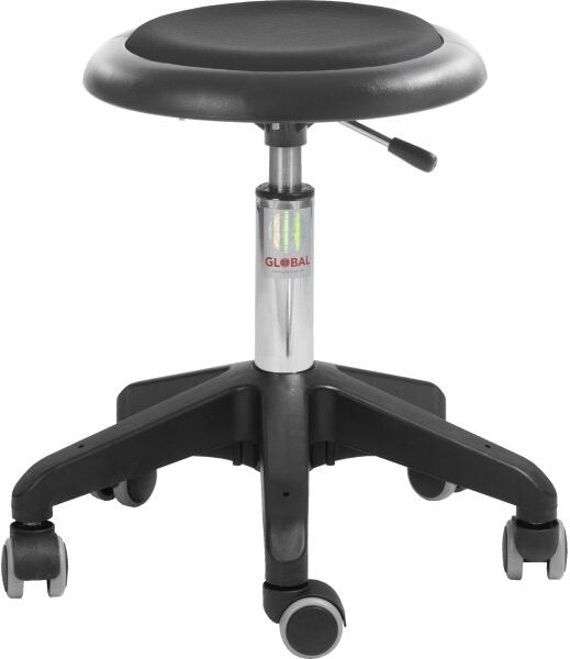 Global Micro Stol, Sort, Pure Kunstlæder, 43-56 Cm