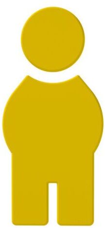 Hewi 801 Symbol Mann 801.91.01018 senfgelb, selbstklebend