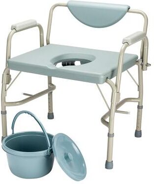 karlinc "34.8""Medical Bariatric Drop-Arm Commode Potty Chair"